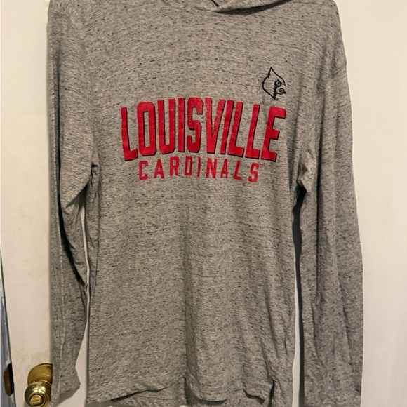 Captivating Other - Louisville Cardinals Gray long sleeve Hooded shirt